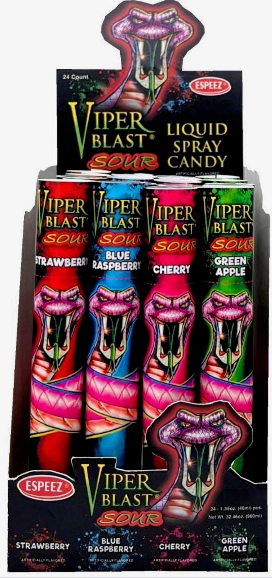 VIPER BLAST SOUR SPRAY CANDY - 24CT — Jaysdirectwholesale