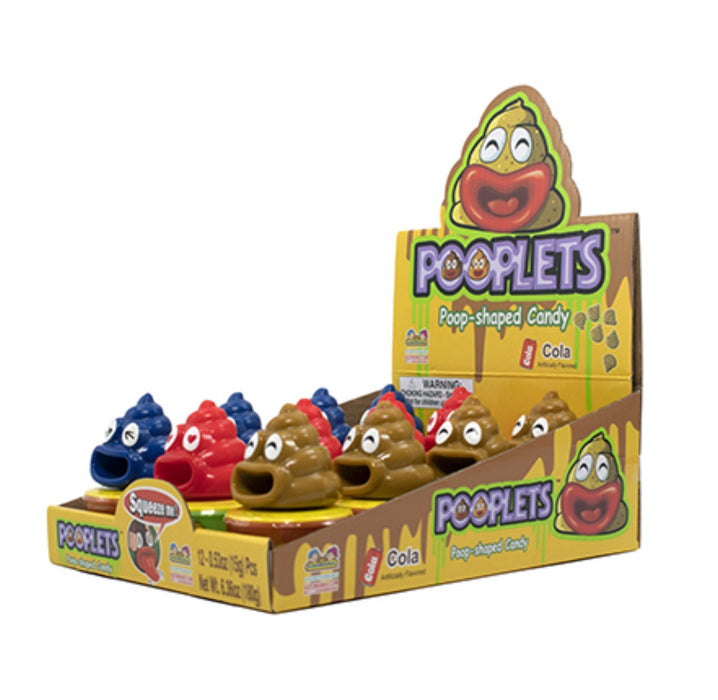 KIDSMANIA POOPLETS POOP SHAPED CANDY - 12CT (BF226)