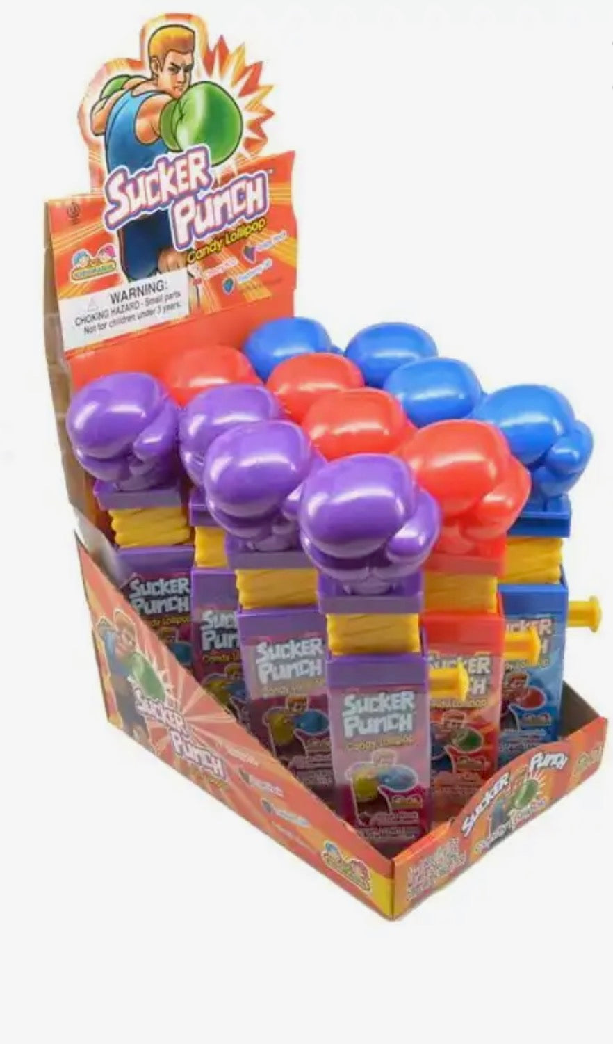 KIDSMANIA SUCKER PUNCH CANDY LOLLIPOP 12CT — Jaysdirectwholesale