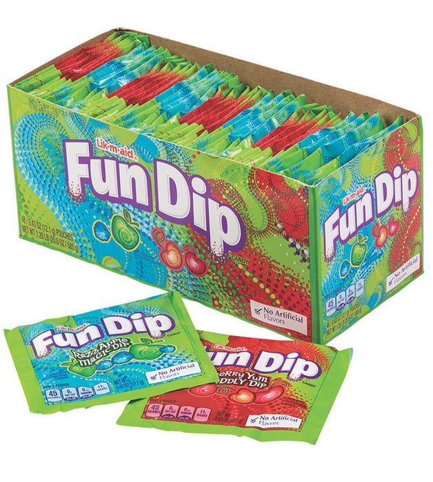 FUN DIP CANDY, ASSORTED- 48 PACK, 0.43oz POUCHES (30627)